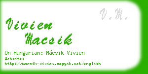 vivien macsik business card